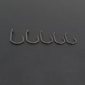 Hirisi 50pcs PTFE Coated High Carbon Stainless Steel Barbless Fish Hook With Eye 8020 Fishing Accessories. 