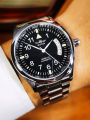 WINNER Business Automatic Watch for Men Calendar Window Fashion Black Dial Fashion Leather Strap Luxury Brand Mechanical Watches. 