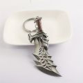 1PC alloy hip-hop handsome big knife men's keychain, party accessories, big knife weapon model keychain.