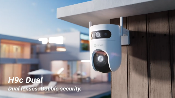 EZVIZ H9C Dual Lens 3MP + 3MP Wireless Outdoor CCTV Security Camera by Hikvision with 2K Resolution, AI Detection, and Color Night Vision
