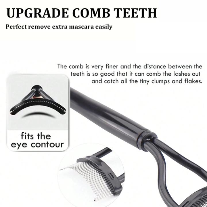 — Images High Quality Grahic Professional Lash Separator Comb — Stainless Steel Curved Eyelash ...