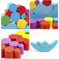 Wooden Moon Balance Block Game Stacking Balance Toy Montessori Fine Motor Training Educational Toys For Children Kids. 