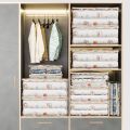 Large Capacity Household Clothes Organizer Dustproof Waterproof Transparent Quilt Bag New Printed Three-Dimensional Storage Bag.