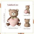 3D Lying Cartoon Matte Heart Bear Aluminum Film Balloon, Suitable for Birthday Party, Valentine's Day Decoration, Baby Shower.