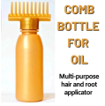 Hair Oil Bottle With Comb | Best For Dandruff & Hair Fall | Anti Lice Comb | Imported Multipurpose Applicator |. 