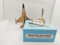 F-16 / F16 fighting falcon diecast plastic model Golden color miniature size 4 inches. 