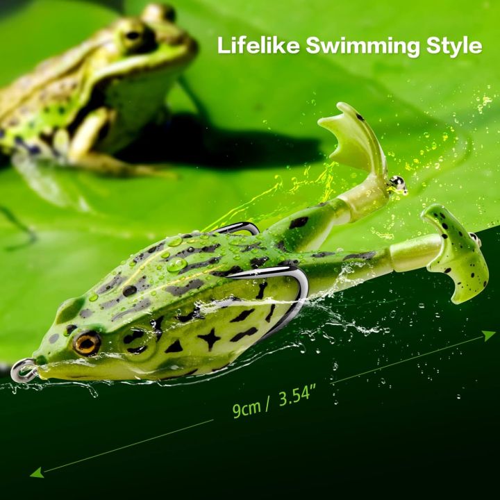 Topwater%20Frog%20Lure%20Bass%20Trout%20Fishing%20Lures%20Kit%20Set%20Realistic%20Prop%20Frog%20Soft%20Swimbait%20Floating%20Bait%20with%20Weedless%20Hooks%20-%20Image%202