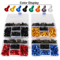 195PCS M5 M6 Screws Motorcycle Bolts Screws Fair Bolt For YAMAHA YZF R1 R15 R25 R3 R6 R125 R15 R25 MT03 MT07 MT10 Suzuki GSXR. 