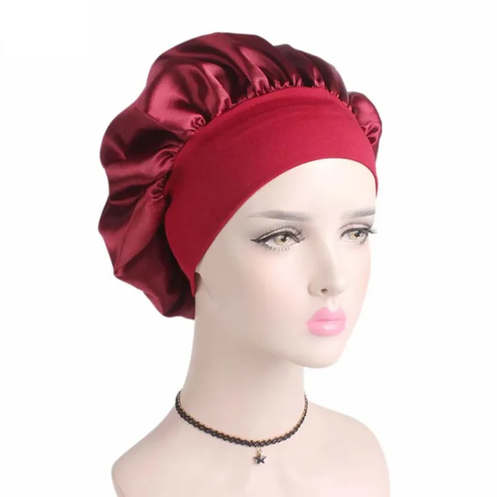 Solid%20Satin%20Bonnet%20Hair%20Styling%20Sleep%20Hat%20Wrap%20Shower%20Cap%20Hair%20Styling%20Tools%20-%20Image%204