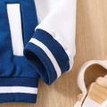 American Baseball Jersey Loose Plush Letters Embroidered New Casual Jacket Two-color Splicing Suitable for Autumn and Winter.