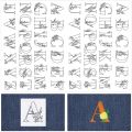 2Sheet 104Pcs Letter Embroidery Transfer Patterns Stabilizers Stick and Stitch A~Z Initial Alphabet Hand Sewing Water Soluble. 