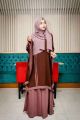 Emphasized Craftsmanship - Long Kaftan abaya borkha Scut Two Piece premium quality Dubai cherry fabric With Hijab - Stylish and Lenient.