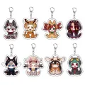 Anime GACHIAKUTA Zanka Rudo Enjin Acrylic Keychain Backpack Pendant Keyring Key Chain Decoration Ornament Props Fans .