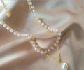 Fashion Beaded Pearl Necklace For Women Kpop Crystal Pendant Charm Pearls Choker Bead Necklaces Jewelry - Breslet For Women. 