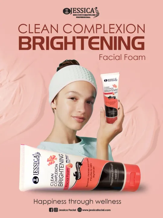 Jessica Clean Complexion Brightening Facial Foam - 125ml