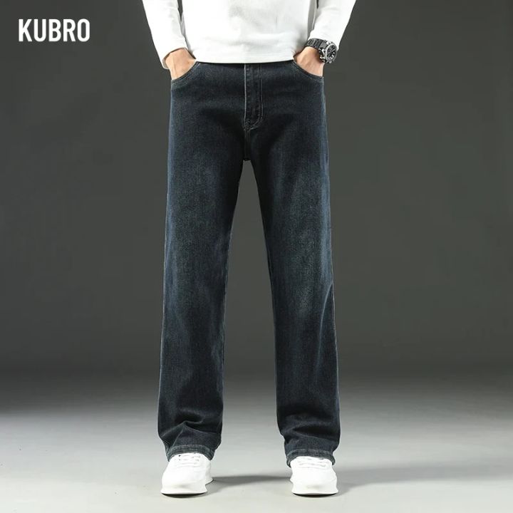 KUBRO%202025%20New%20Autumn%20and%20Winter%20Men's%20Jeans%20Loose%20Comfortable%20Straight%20Business%20Casual%20Versatile%20Wide-leg%20Business%20Trousers%20-%20Image%204