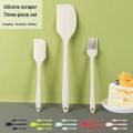 3 piece kitchen baking set all in one silicone spatula oil brush baking butter spatula single cake scraper baking tool.