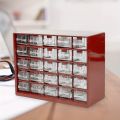 25 Multi-grid Drawer Parts Box Wall-mounted Screw Classification Component Box Tool Case electronic components Storage ToolBox. 