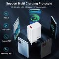 EU 67W USB Super Fast Charging Quick Charger with Type Cable Mobile Phone Charger Adapter For iPhone 15 Xiaomi Samsung Huawei.