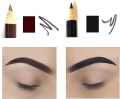 2 in 1 Head Black & Brown eyeliner eyebrow pencil (1Pc) with sharpener Double eye liner pencil easy to draw makeup pencil. 