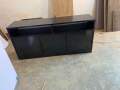 Esons 3-Door TV Stand Console for TVs up to 50", Black. 