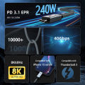 UGOURD USB C Thunderbolt 4 40Gbps USB4 Cable USB Type C to C 240W Fast charging Cable Thunderbolt3 for egpu SSD iPad MacBook Air.
