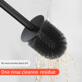 Bathroom Toilet Brush Holder Wall Mounted Household Cleaning Tools No Punching Install Space Aluminum Toilet Brushes WB8712. 