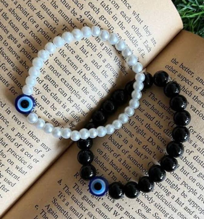 pair of evil eye bracelet