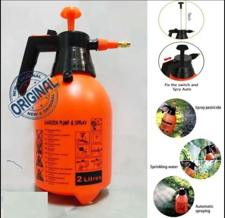 Garden pump sprayer , Portable Water Pump Sprayer Pressure Garden Spray Bottle Handheld Sprayer  2 litter