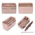 HHYUKIMI Brand Make up Organizer Felt Insert Bag For Handbag Travel Inner Purse Portable Cosmetic Bags Fit Various Brand Bags. 