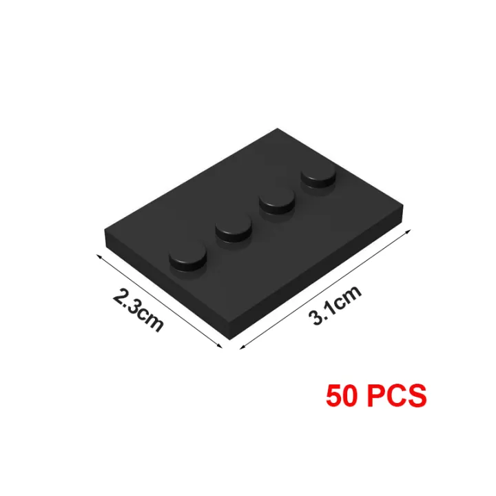 50PCS%20City%20Figures%20Stand%203X4%20Dots%20Base%20Plate%20With%204%20Knobs%20Display%20Holder%20DIY%20MOC%20Building%20Blocks%20Accessory%20Bricks%20Parts%2088646%20-%20Image%202