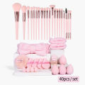 MAANGE 40pcs Professional Makeup Set 20 Makeup Brushes 17 Powder Puff Headband Foundation Eyeshadow Brush Travel  . 