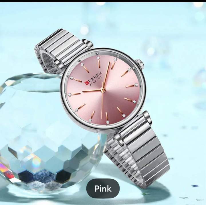Curren%209081%20Stainless%20Steel%20%20block&%20blow&%20pink&%20white&%20purple&%20colour%20%20Analog%20Watch%20For%20Women%20-%20Image%202