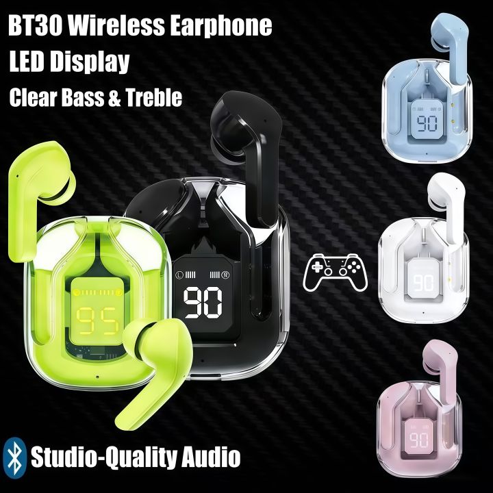 Bestseller BT30 TWS Bluetooth Headphones wireless 5.0 sports and gaming headphones noise-cancelling headphones with LED display
