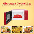 Microwave Potato Bag Reusable Express Microwave Potato Cooker Bag Baked Potato Cooker Perfect Potatoes 4 Minutes Red Baked Pouch. 