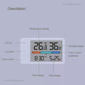 Electronic Thermometers Hygrometer Weather Station for Home Indoor High Precision with Table Clock Temperature Sensor for Home.