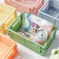 Plastic Foldable Storage Crate Folding Box Basket Stackable Cute Makeup Jewellery Toys Boxes for Storage Box Organizer Portable. 