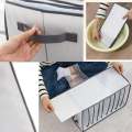 5pcs HEVIRGO Storage Box Compartment Reusable Oxford Cloth Foldable Jeans Sweaters Clothes Organizer. 