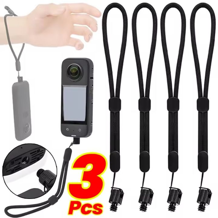 Wrist Hand Strap With 1/4 Screw for Insta360 X4 X3 X2 Light Weight Anti-Lost Lanyard Straps Hand Hanging Rope For DJI Pocket 2 3