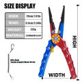 New Fishing Pliers Line Cutter Multifunctional Knot Aluminum Alloy Scissors Hook Remover 126g 20CM Fishing Equipment. 