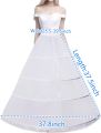 Women's 4-Hoop Petticoat Crinoline Underskirt for Wedding Ball Gown Tutu Tulle Slips Skirt.