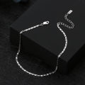 KISS MANDY Minimalist 925 Sterling Silver Anklet for Women Flat Marine Chain Anklet Foot Jewelry Personalized Accessories SA29. 
