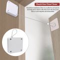 Punch-Free Automatic Sensor Door Closer Adjustable Surface Door Stop Bracket Pull Cord Door Closer for Residential Commercial. 
