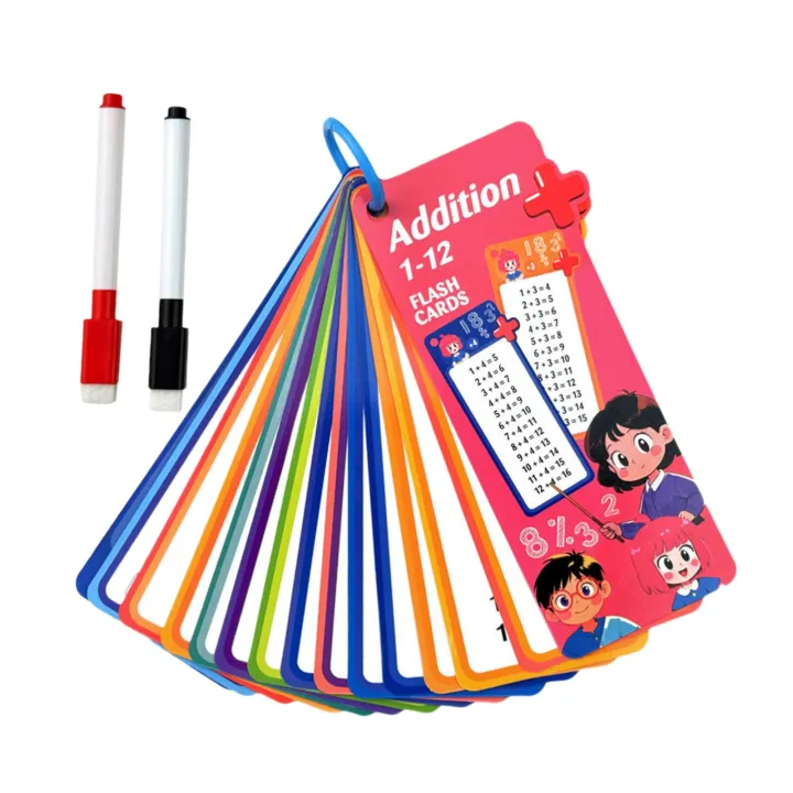 15Pcs/set Math Addition Subtraction Multiplication Division Card ...