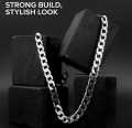 Pure Silver Stainless Steel Neck  Chain+Braclate  For Men/Boys+braclet For Boys/Men Top Fashion High Quality Handmade Heavy Link Neck CHAIN +Braclet For Men. 