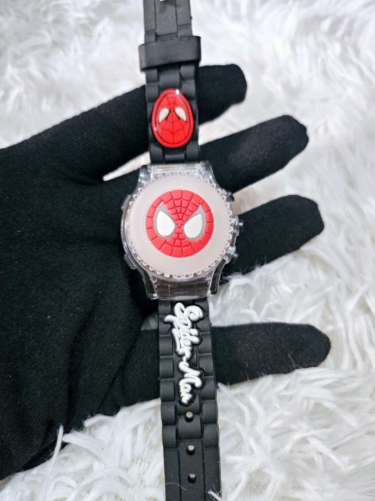 Kids%20Boys%20Spiderman%20Watch%20Spinner%20Lighting%20Musical%20Snow%20cool%20fun%20watch%20-%20Image%202