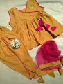 3pcs andrakha frock with tulip Shalwar for baby girls (customized). 