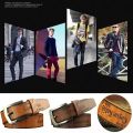 Fashion Luxury Belt For Men PU Leather Belts Metal Pin Buckle High Quality Famous Brand Designer Waist Strap Belts 110cm Length. 