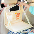 Car Seat Rear Storage Box Food Tray Cute Cartoon Car Steering Wheel Tray Folding Laptop Table Car Workbench Folding Storage Bag. 