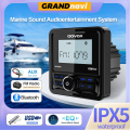 GRANDnavi Marine Radio Boat Stereo Bluetooth FM AM Digital Media Audio Player Waterproof For Yacht ATV UTV Golf Cart Motorcycle. 